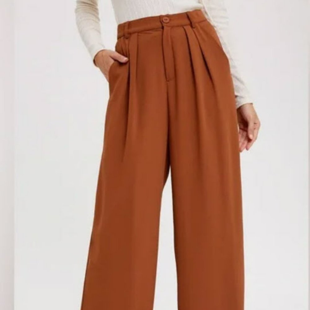 Pintuck Wide Leg Pants Size Small